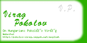 virag pokolov business card